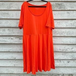 Ava&Viv Orangeround neck t-shirt, Dress casual costal summer plus size